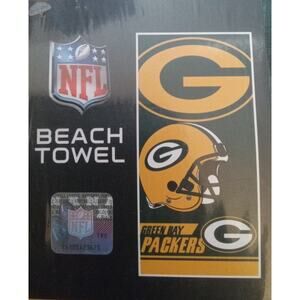 Green Bay Packers NFL Beach Towel 28" X 58" 100% Cotton